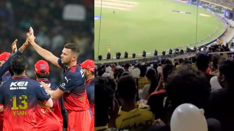 ipl 2025 rcb rcb rcb chants at chepauk stadium virat kohli fans in front of ms dhoni csk team