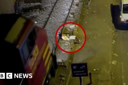 Lucky escape for man hit by Peru train