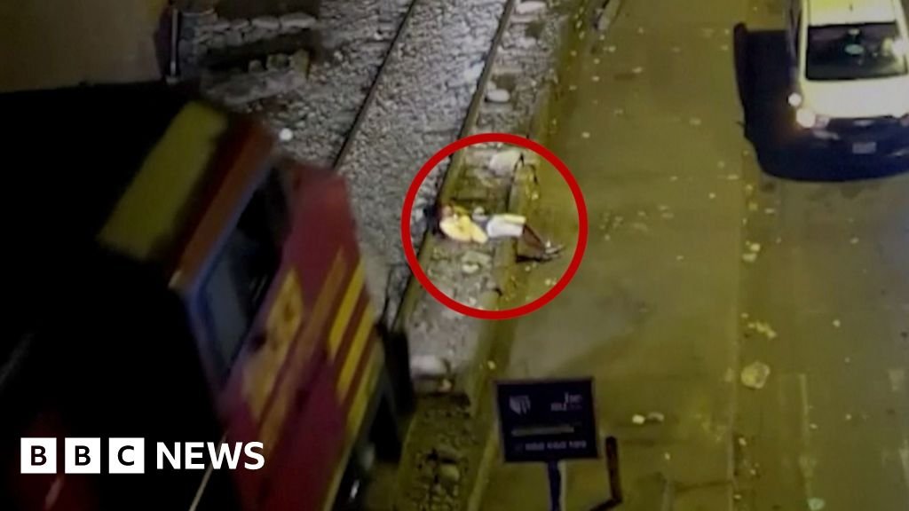 Lucky escape for man hit by Peru train