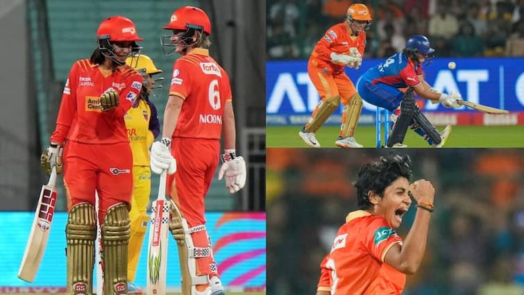 wpl 2025 gujarat giants beat delhi capitals by five wickets harleen deol deandra dottin check latest womens premier league points table