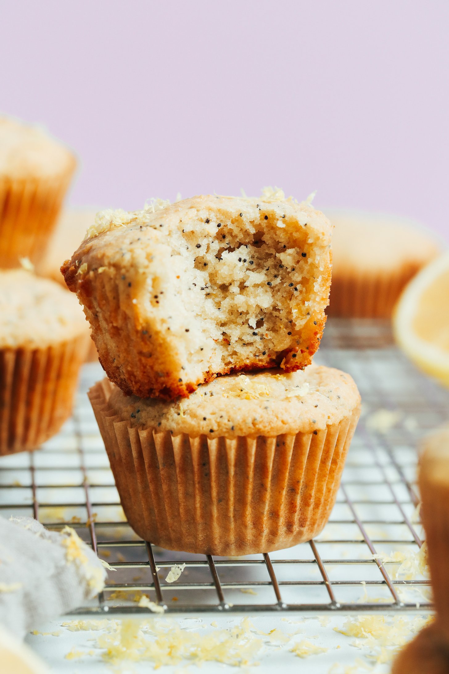 Gluten-Free Lemon Poppy Seed Muffins (Vegan)