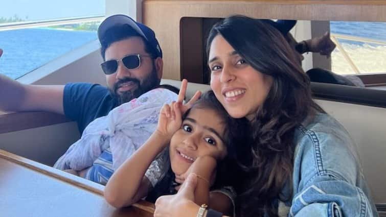 ipl 2025 mumbai indians player rohit sharma enjoying vacation in maldives with family photos viral