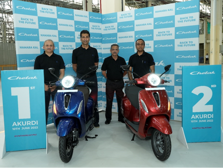 Bajaj hits record sales of over 26,000 vehicles in maharashtra in single day on Gudi Padwa | बजाज ने गुड़ी पड़वा पर सेल्स का रिकॉर्ड बनाया: महाराष्ट्र में एक दिन में 26,000 से ज्यादा गाड़ियां बेचीं, जिसमें 6,570 इलेक्ट्रिक चेतक स्कूटर शामिल