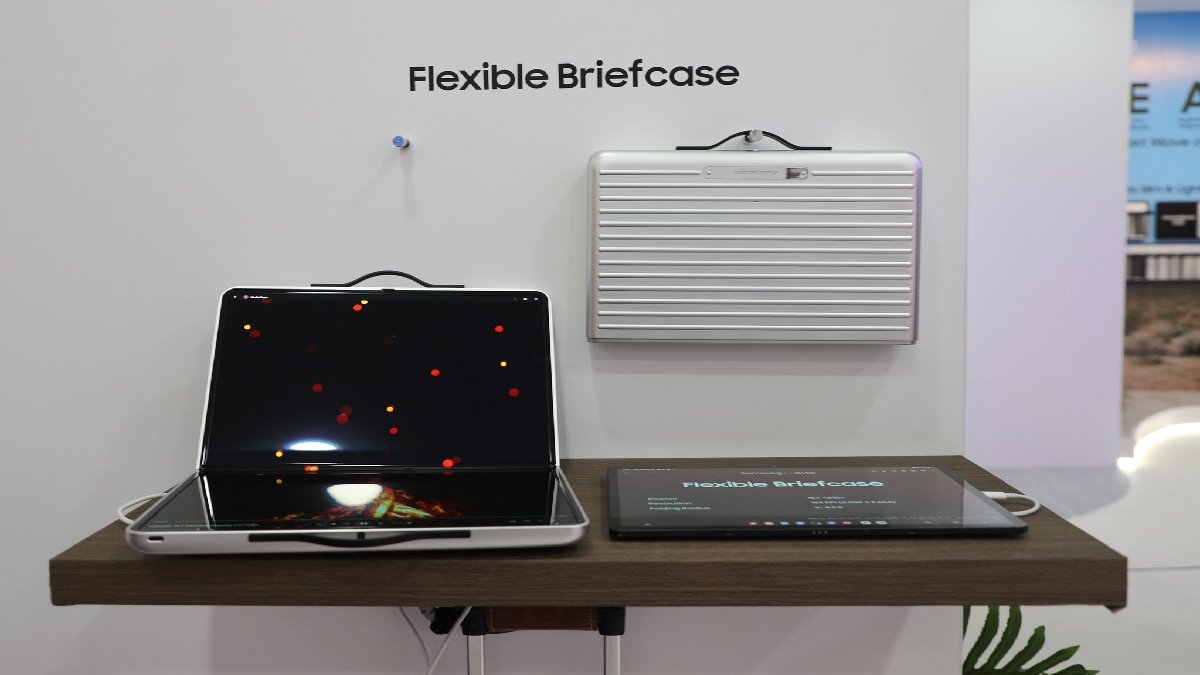 MWC 2025 Samsung showcase new foldable laptop concept transforms into a Flexible Briefcase know specifications