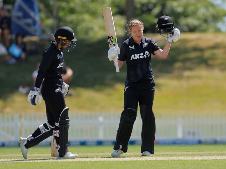 NZ-W vs SL-W 2nd ODI Match Update; Maddy Green | Harshita Samarawickrama | विमेंस क्रिकेट- न्यूजीलैंड ने दूसरा वनडे 78 रन से जीता: श्रीलंका के खिलाफ सीरीज में 1-0 की बढ़त बनाई, मैडी का शतक