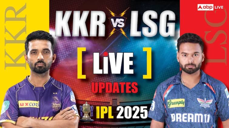 KKR vs LSG Live Score IPL 2025 Kolkata vs Lucknow Live Updates Cricket Match Full Scorecard Commentary Jiohotstar Eden Gardens