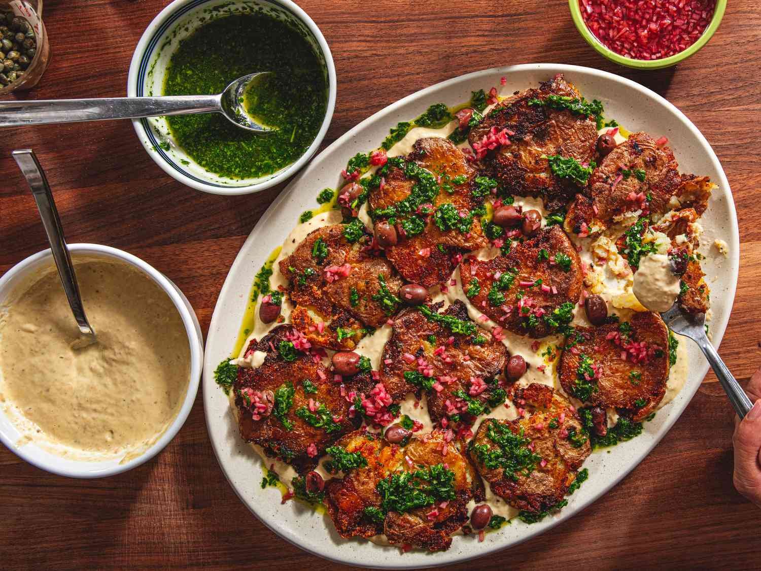 These Crispy Smashed Potatoes Are a Hot Mess—and That’s the Point