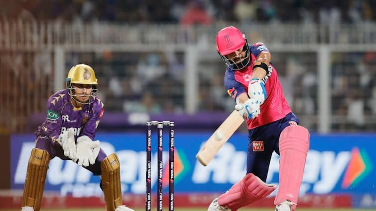why riyan parag is playing with no sticker on bat in ipl 2025 riyan parag rajasthan royals