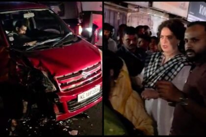प्रियंका गांधी ने रास्ते में रुकवाया अपना काफिला, सड़क हादसे में घायल लोगों को भेजा अस्पताल- VIDEO