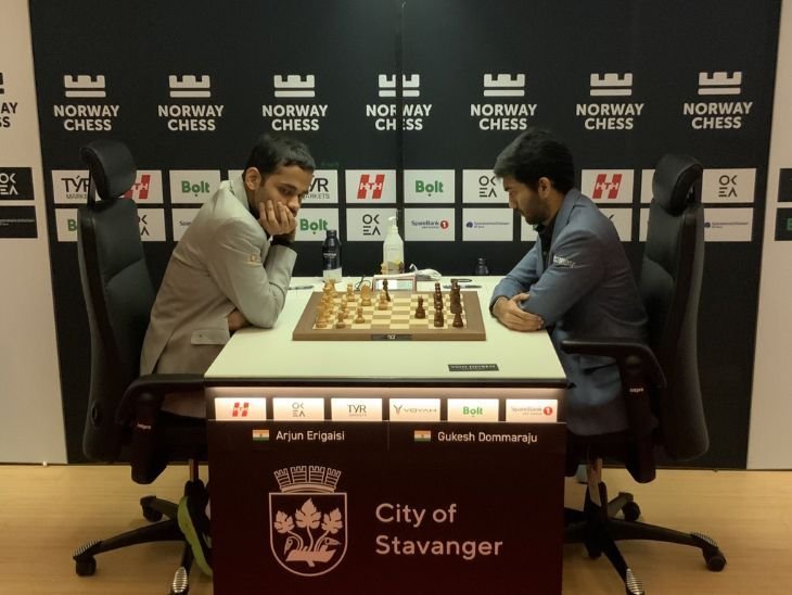 Gukesh Dommaraju Vs Arjun Erigaisi | Norway Chess 2025 | गुकेश की नॉर्वे चेस टूर्नामेंट में लगातार दूसरी हार: दूसरे राउंड में अर्जुन ने हराया, अगले दौर में हिकारू से भिड़ेंगे