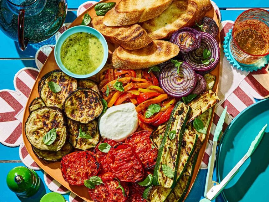 A Grilled Vegetable Board That’s Bold, Beautiful, and Built to Share